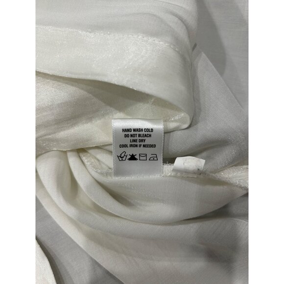 Prelude Sleeveless Button Down Blouse White Sz L - Picture 8 of 10